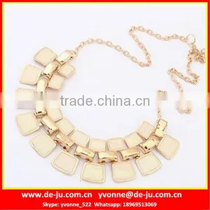 Druzy Bib Statement Chain Alloy Necklace thumbnail-1