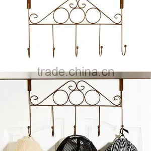 Multi-Function Metal Over The Door Hanging Hooks thumbnail-5