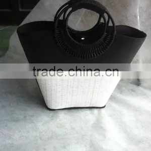 High Quality Best Selling Bamboo Handbag With Colorful Clothing From Vietnam thumbnail-1