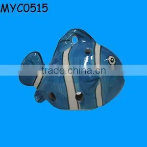 Wholesale Ceramic Fish Shaped Musical Ocarina Instrument thumbnail-1