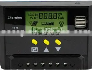 30A48V PWM Solar Charge Controller Regulator With LCD Display and USB thumbnail-1