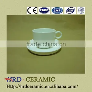 4pcs White Porcelain Dinnerware Ceramic Mug and Ceramic Dish thumbnail-1