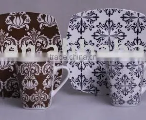 Square Shape Porcelain Plate,Ceramic Plates Wih Decal thumbnail-1