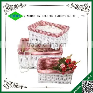 Wicker Storage Xmas Gift Hamper Basket With Linning With 3 Sizes thumbnail-5