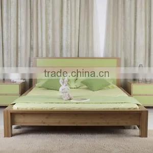 Chinese Manufacture Bamboo Material Soft Queen Bed Design Furnitue thumbnail-2