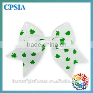 Cute Kids Hair Accessories Green Cheer Bow/hair Clips for Girls thumbnail-5