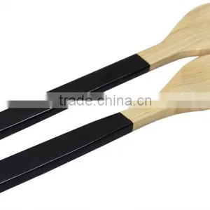 Bamboo Bowls and Spoon Set/ Eco-friendly Spun Bamboo Salad Bowls thumbnail-5