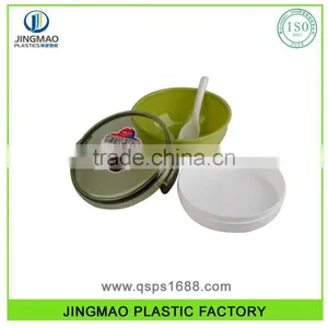 Customized Logo Double Deck PP Plastic Lunch Box With Spoon thumbnail-2