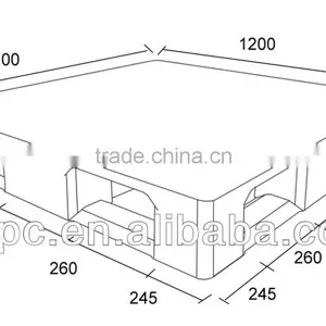 Pallet With 6 Runner Single Side Racking Plastic Pallet thumbnail-2