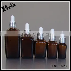 All Size Square Amber Essential Oil Glass Bottle Dropper Cap Essential Oil Bottle Glass Dropper thumbnail-6