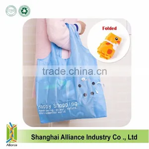 Cute Eco Reusable Nylon Folding Foldable Shopping Bag thumbnail-3