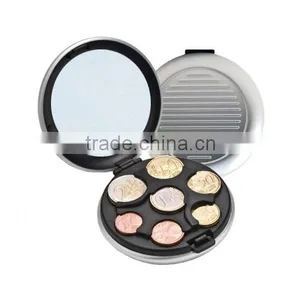 Silver Colour Metal Euro Coin Purse Holder Wallet Dispenser With Mirror thumbnail-1