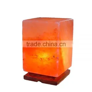 Himalayan Pink Salt Lamp Rectangle Shape With 6ft Cord, 15 Watt Bulb 110 or 220 Volts With Dimmer Full Set 3kg or 6 Pounds thumbnail-1