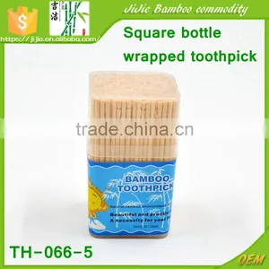 TH-066 Wholesale Square Bottle Wrapped Toothpick in Square Bootle for Christams thumbnail-1