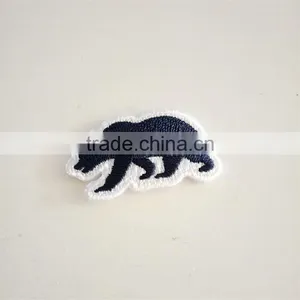 China Custom High Quality Iron on Embroidery Black Patches for Jeans thumbnail-3