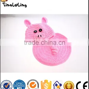 NPT10 Tinaluling New Style Pig Design Beautifu Handmade Newborn Baby Photography Suit thumbnail-3