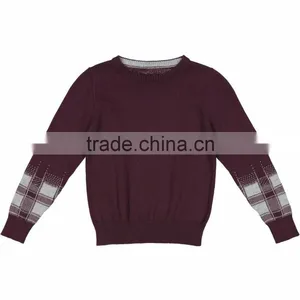 OEM 100% Cotton Jacquard Pattern Knitted Boys Sweaters thumbnail-2