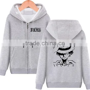Popular High Quality Zipper Hoodie Theme ONE PIECE CVC(65/35) thumbnail-3
