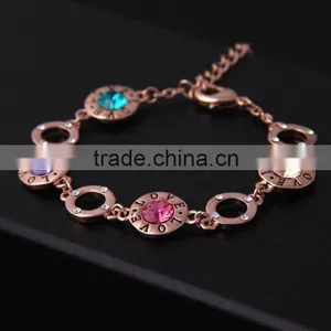 Zm33716a Fashion Wholesale Gold Plated Colorful Bracelet Jewelry thumbnail-1
