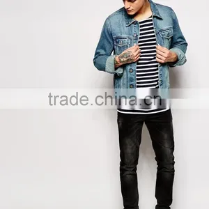 Black and White Stripe T-shirt in Relaxed Fit With Boat Neck thumbnail-4