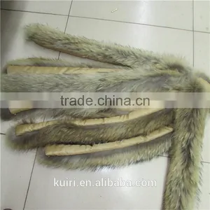 Factory Direct Sales of Real Natural a Raccoon Fur Collar Both Men and Women's Fashion Raccoon Collar 80*14 cm thumbnail-5
