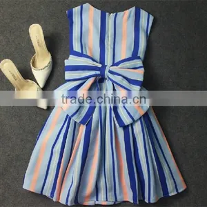 New Arrival Wholesale Dress Design Stripe Dress Fashion Umbrella Dress for Women thumbnail-1