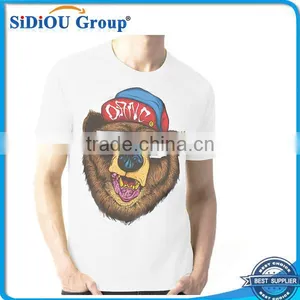Men's Fashion Short Sleeves Cotton Shirt 3D Printing Animal T-Shirts thumbnail-1