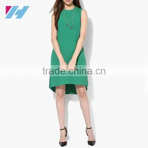 YIHAO Fashion Apparel Wholesale Sleeveless Chiffon Casual One Piece Dress Ladies Short Dress thumbnail-1
