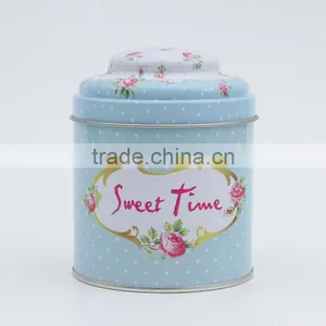Cylindrical Candy Tin Box Packing Spot Baking Cookies Box Tinplate Tea Pots thumbnail-6