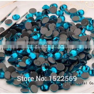 2058HF(1440Pcs/lot) Hight Quality Blue Zircon Rhinestones FlatBack HotFix Crystal SS20 thumbnail-2