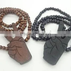 Hot Sell Wooden Bead Style Necklace thumbnail-1