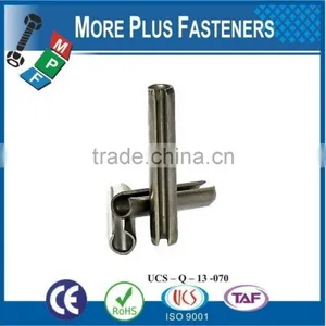 Made In Taiwan Clear Zinc Finish Steel Stainless Steel Black Steel Slotted Spring Pin thumbnail-1