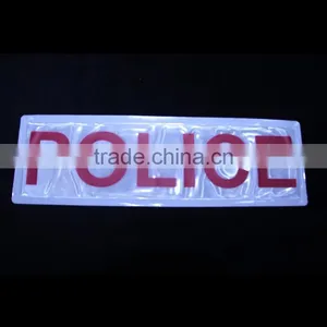 EN13356 Sew on Safety Garment Printed Reflective Pvc Patches thumbnail-4