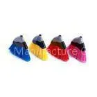 Stylish Two Tone Angle Plastic Brooms Transparent Sweeping Broom Home Clean Products thumbnail-1