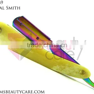 Titanium Coated Straight Razor With Bone Handle thumbnail-1