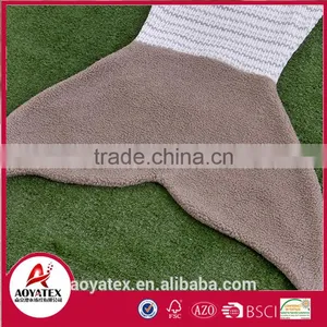 High Quality Multicolor Mix Knitted Mermaid Tail Blanket thumbnail-3
