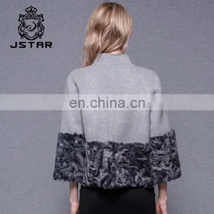 Hot Sale Factory Directly Women Grey Cashmere Coats thumbnail-5