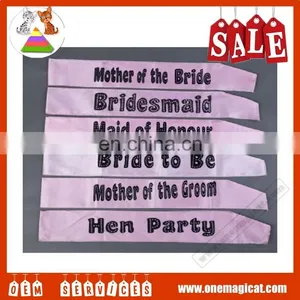 Hot Sale Wedding Satin Sash Customized Bride To Be Sash thumbnail-1