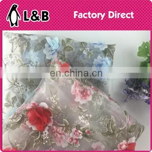 Wholesale New Popular 3D Flower Print Organza Fabric thumbnail-1