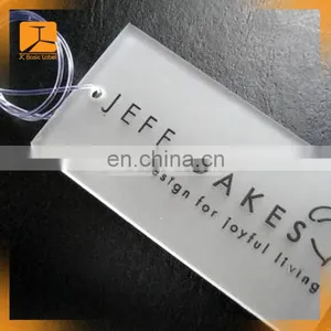 Clothing Plastic Hang Tags Semi Clear Pvc Tag for High Quality Garment Brand Name Swing Tags Custom Logo thumbnail-6