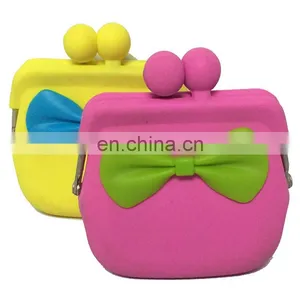 Women Clutch Gift Purse Mini Metal Clip Coin Pouch Promotion Change Money Silicone Wallet thumbnail-2