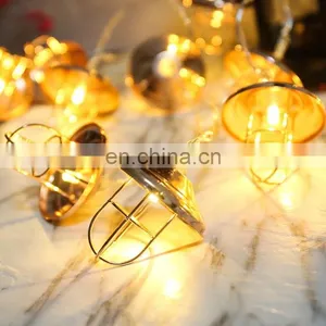 Warm White 10 Led Lantern Mini Kerosene Garden Home Decoration String Lights thumbnail-3