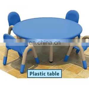 Kindergarten Furniture Baby Kids Study Plastic Table Desk and Chair thumbnail-1