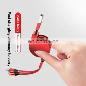 3 In 1 Usb Cable Micro Usb Fast Charging Nylon 1M 2A 2020 New Product Cable Original Factory Wholesale Data Line Cable thumbnail-5