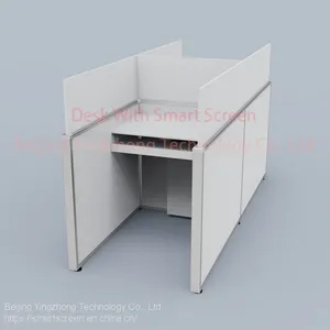 Height-adjustable Study Cubicle Partiton Anti-noise Carrel Dividers Lifting Hidden Screen Library Table Office Workstation Computer Desk thumbnail-2