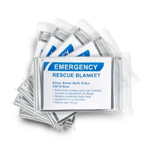 Survival Camping Hiking Outdoor Waterproof Windproof Emergency Rescue Mylar Thermal Blanket thumbnail-1