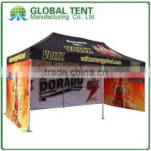 Custom Print Aluminum Folding Pagoda Trade Show Tent 3x6m ( 10ft X 20 Ft), Printed Canopy & Valance, 3 Full Walls thumbnail-3