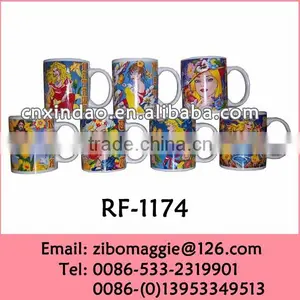 Zib Manufactures Ceramic 11oz U Shape Promotional Manly Coffee Mug Wiht Zodiac Design thumbnail-1