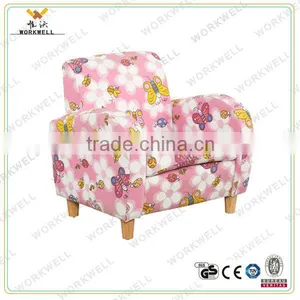 WorkWell Lovely Fabric Kids Sofa Bed With Wooden Frame Cs-16 thumbnail-1