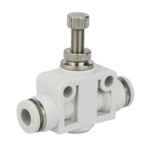 LSA 4mm 6mm 8mm 10mm 12mm One Touch Tube Push in Speed Controller Pneumatic Air Hose Fittings thumbnail-1